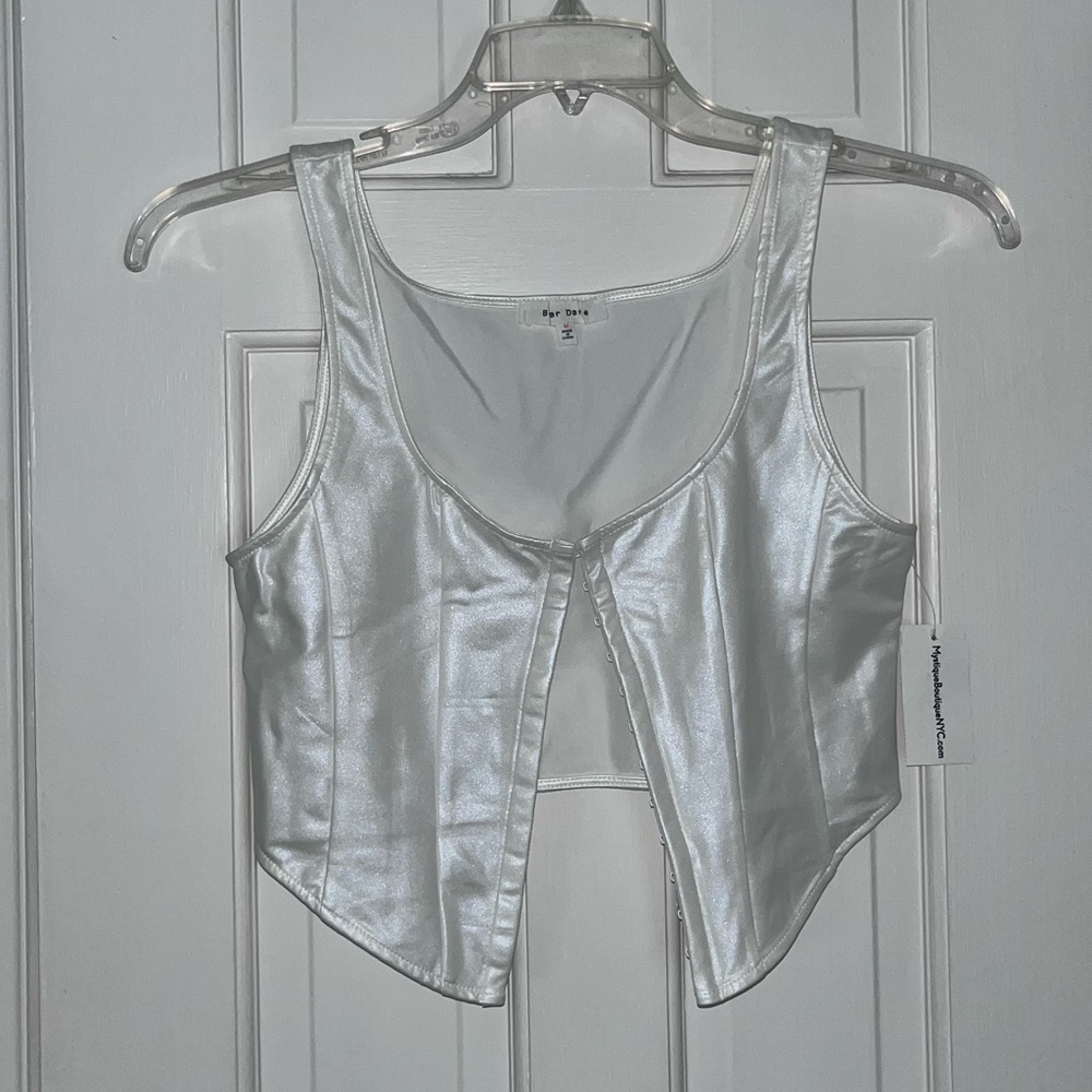 NWT Satin White Corset